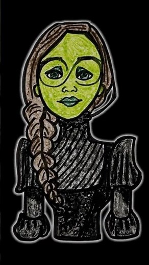 🧙‍♀️ Elphaba (Wicked) #myartistkid #drawing #drawingtutorial #art #howtodraw #wicked #elphaba