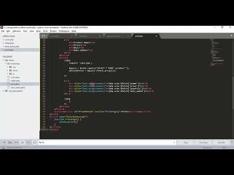 How to Print Document in PHP and JavaScript Tutorial Demo