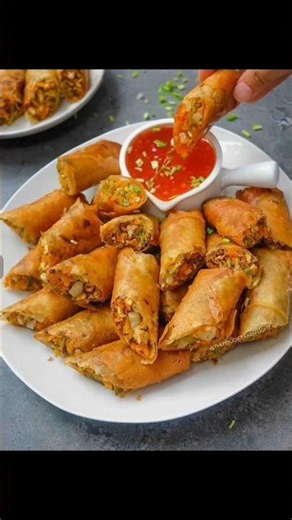 Crispy Spring Roll Recipe at Home... #cookingreels #foodreels #youtubeshorts #foodie #springroll