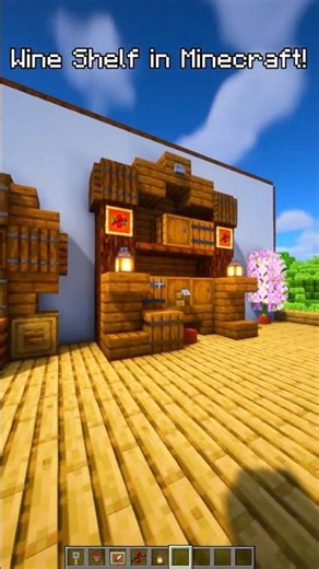 Wine Shelf in Minecraft! 🍷 || #Shorts