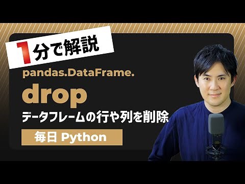 【毎日Python】Pandasのデータフレームの行や列を削除する方法｜drop