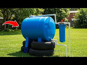 Why Didn't I Know This Sooner? Air Filter Water Idea Made from a Blue Barrel + PVC Drainage Pipe