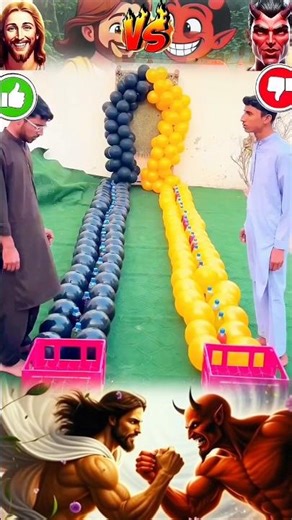 Jesus Vs Satan= Only 1÷ God Lovers will see this blessing video 💔😅🏆🙏 #shorts #tyt #iesus #shortvideo