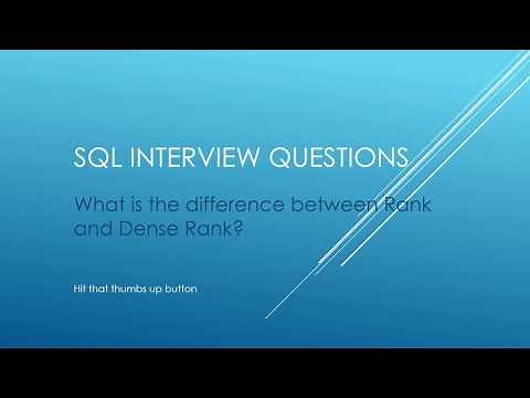 SQL Interview Questions - What is the difference between Rank and Dense Rank