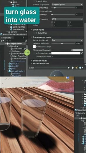 #unity3d #material #tutorial #wine #water #glass #realistic3d #hdrp