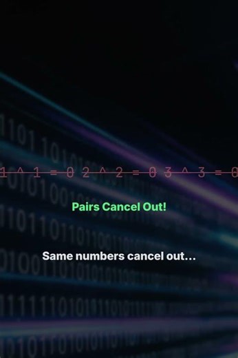 XOR Magic 🔥 Find Unique Number Instantly
