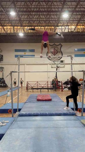 Gymnast Performs Impressive Routine on Parallel Bars
