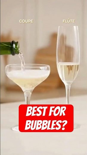 Which glass keeps bubbles longer? Flûte or Coupe?