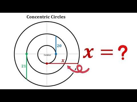 Concentric Circles Challenge | #geometry