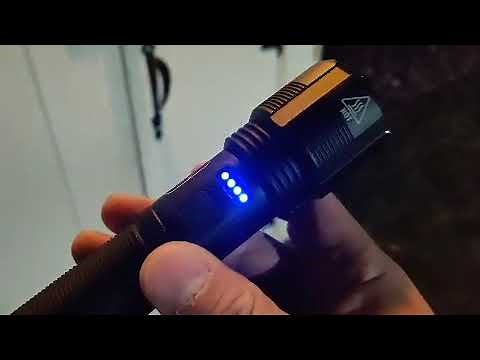 XHP50 LED Rechargeable Flashlight,Tactical Flashlight Review, Excellent quality with wide & spot bea