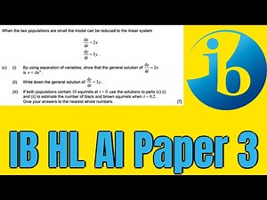 IB HL AI Math Paper 3 Specimen Paper Walkthrough Q2 | EULERS METHOD!