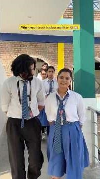 When your crush is class monitor 👧🏼🏫 #shorts #sejalgabashorts #school