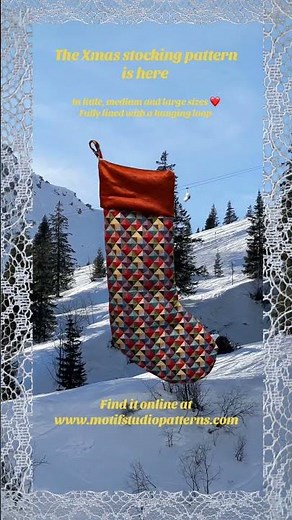 Cuffed stocking sewing pattern 🎄