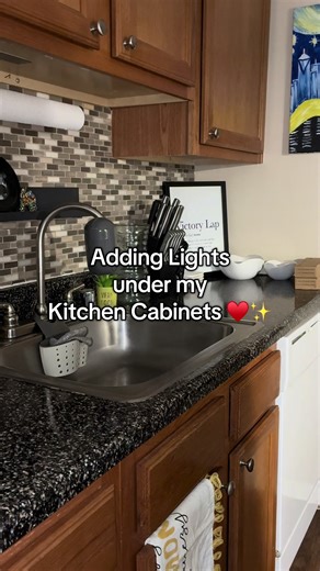 Decluttering and Using Under-Cabinet Lights with Velcro
