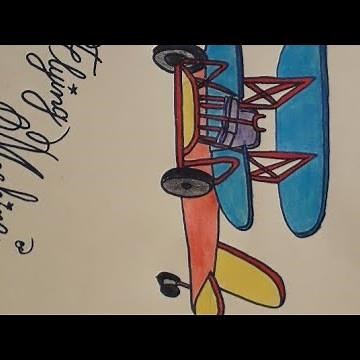 how to draw a flying machine