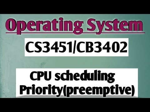 Priority (preemptive) scheduling in operating system tamil|| OS || Anna university reg-2021.