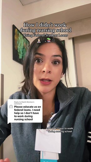 Replying to @Ebeth Montes This is what helped me financially during nursing school. FAFSA, Federal Student Loans, Savings. I had also saved and set aside about $10,000 before getting into school with the intention of not working during school. #greenscreen #nurse #ernurse #nursingstudent #studentnurse #nursing #creatorsearchinsights #becominganurse #federalstudentloans #fafsa