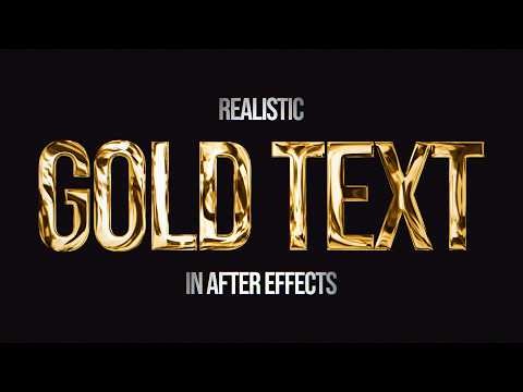 Realistic Gold Text Animation in After Effects