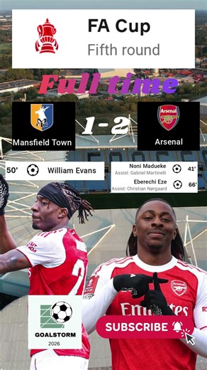 Arsenal Beat Mansfield Town 2-1 🔴 | FA Cup Match Highlights & Winning Moment #arsenal #facup