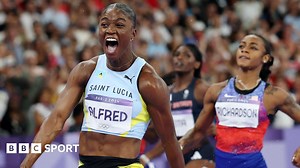 Paris 2024 Olympics: Julien Alfred wins 100m gold for St Lucia