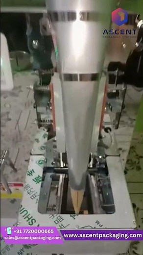 Vertical form fill seal machine for 1–100g Snacks & Grains | Ascent Packaging Sysetms