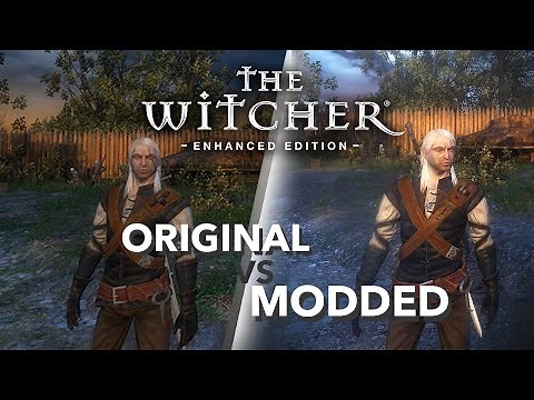 The Witcher Enhanced Edition Director's Cut graphic mod. HD GAMEPLAY COMPARISON