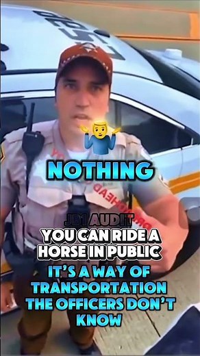 You can ride a horse in public but the officers didn’t know #shorts #policeofficers #cops