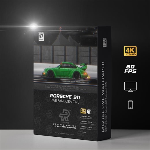 Porsche 911 RWB Pandora One | Lo-fi Night Drive | 4K Animated Wallpaper Pack - Etsy