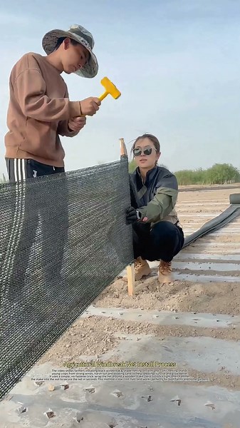 Protect Crops From Wind ! Super Easy Netting Install Trick​