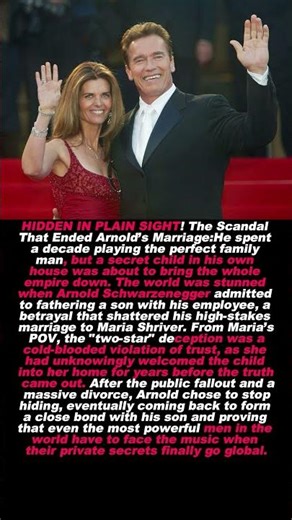 HIDDEN IN PLAIN SIGHT! The Scandal That Ended Arnold’s Marriage#lovestory