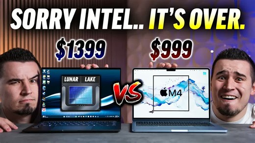 M4 MacBook Air暴打ZenBook S14？千元神机实测对比：性能续航双杀Intel！