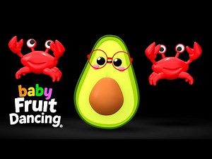 Baby Fruit Dancing - On The Beach 🌞🍉🌼 | Low Stimulation Sensory Video for Babies