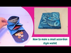 How to make a small accordion style wallet/Folding coin purse/Easy to sew coin pouch