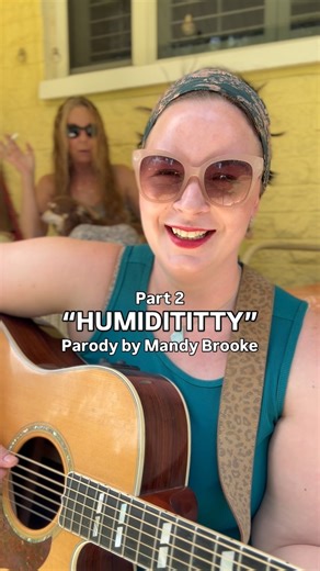 Mandy Brooke | Relatable Comedy on Instagram: "Humidititty Part 2… 🥵 Someone pls call @alfredyankovic Parody of “Levitating” by @dualipa #itshotaf #summersong #toohotoutside #humidity #dualipa #parody #millennial #funnysong #mandybrookeofficial #viral #songofthesummer #relatable"