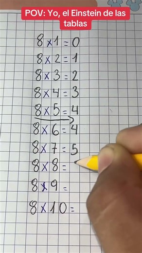 Multiplication table of 8 #mathematics #professorjeffer #maths