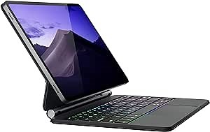 doqo for Samsung Galaxy Tab S9/S8/S7 Keyboard case 11 inch, Magnetic Case with Keyboard with Touchpad Wireless Backlit Floating Cantilever Stand, Slim Protective Cover Folio Black