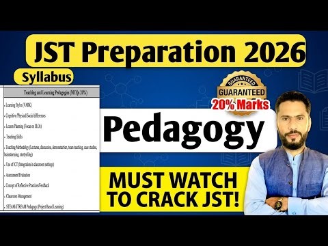 JST Pedagogy Preparation 2026 | Complete MCQs Paper Part 2 | STS Junior Science Teacher Test
