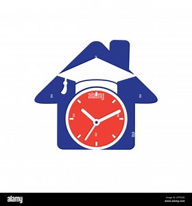 Study time vector logo design. Graduation hat with clock icon design Stock Vector Image & Art - Alamy