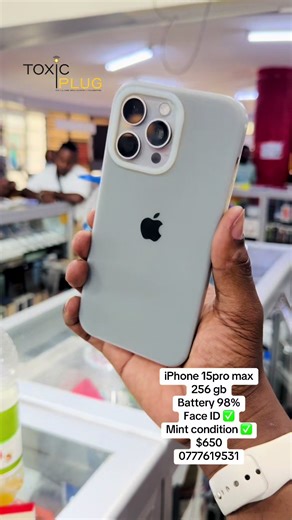iPhone 15pro max 256 gb Battery 98% Face ID ✅ Mint condition ✅ $650 0777619531 #toxic_iplug #zimtiktokers🇿🇼🇿🇼🇿🇼 #satiktok🇿🇦 #viralpost❤️ #creatorsearchinsight