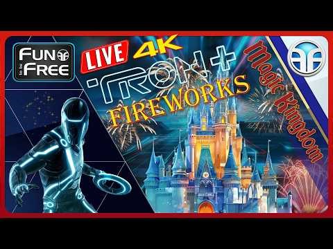 🔴 Walt Disney World 4K: Full TRON Lightcycle Run POV & Happily Ever After Fireworks