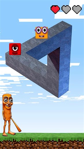 Numberblocks Infinity Triangle 3D Animation - Tung Tung Sahur vs Numberblocks #shots #numberblocks