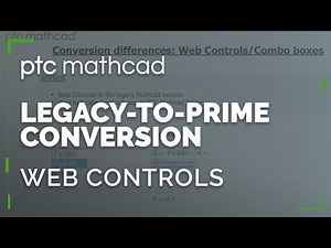 Web Controls | Legacy Mathcad to Mathcad Prime Conversion Differences