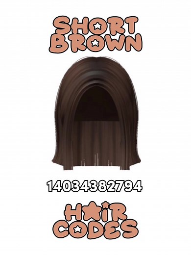 Short Brown Hair Codes for Roblox and Bloxburg
