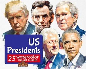 25 U.S. Presidents Clipart – Realistic Ai-generated PNG Portraits – Educational American History Graphics for Teachers - Etsy Canada