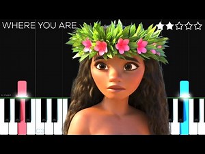 Moana - Where You Are | EASY Piano Tutorial