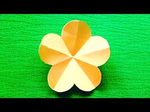 How To Make Simple and Easy Five Petals Paper Flower Cutting / DIY