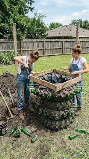 Turning Old Tires into a STUNNING Koi Pond & Flower Fountain!