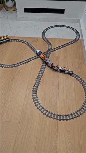 Perfect timing... until LEGO train 60197 crashes into 60470! 🚆💥