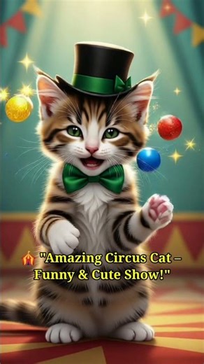 🎪 "Amazing Circus Cat – Funny & Cute Show!" #viral
