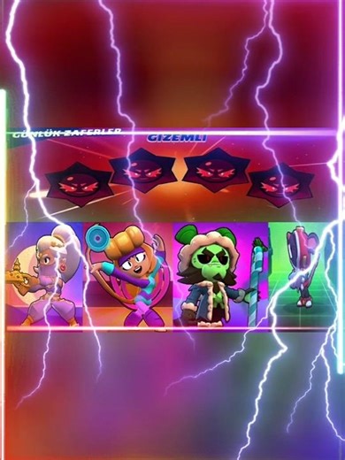 Brawl Stars #brawlstars 4 gizemli Kaos stars ödülü Shelly Charlie Mico Moe kostümü aldık bs #shorts